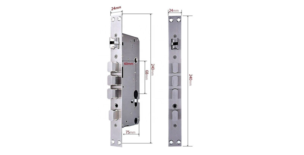 KEYPLUS 6068 Mortise Engineering Dimensions Drawing
