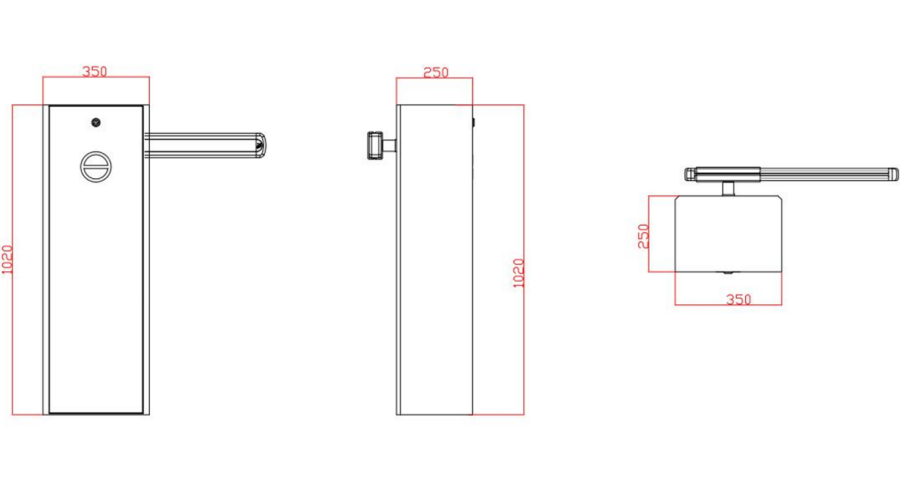 KEYPLUS LD-P2120 dimension drawing