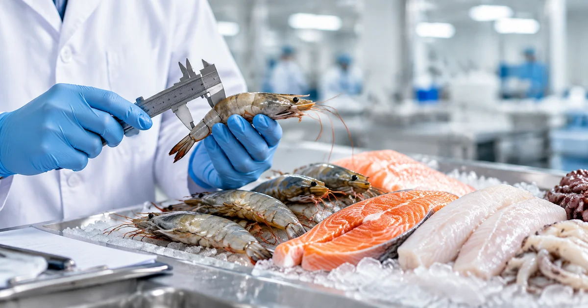 Seafood quality inspection for frozen products
