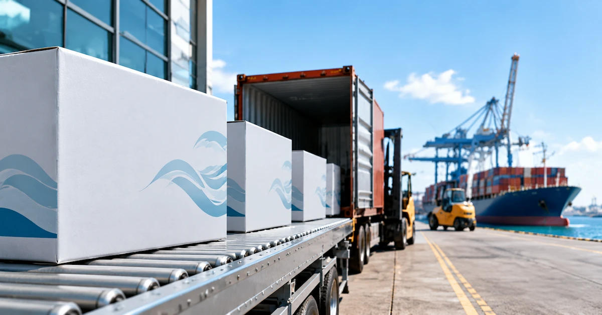 Seafood cold chain export logistics shipment