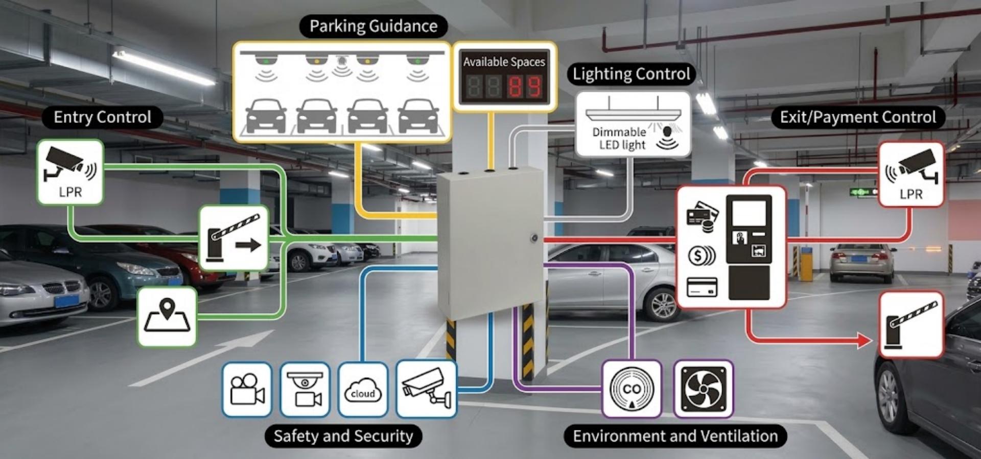 KEYPLUS FJC-CW200-W Parking Guidance Controller Banner