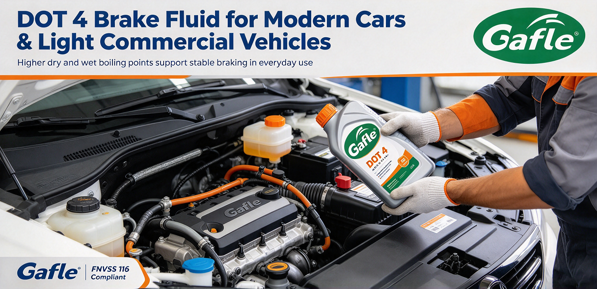 DOT 4 Brake Fluid: Ideal Choice for Modern Passenger Cars & Light Commercial Vehicles